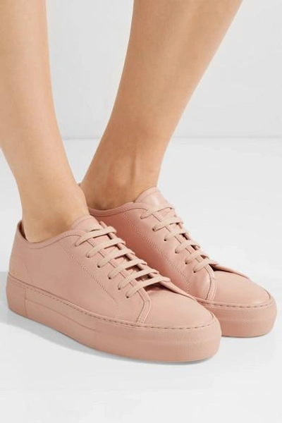Shop Common Projects Tournament Leather Sneakers