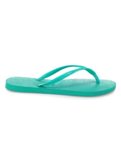 Shop Havaianas Sand Basic Slim Flip-flops In Mint Green