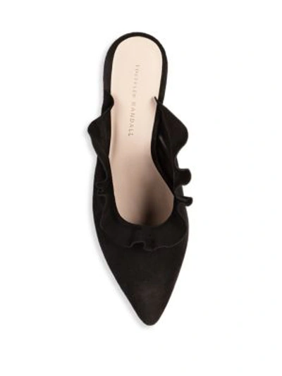 Shop Loeffler Randall Langley Dusty Suede Mules In Black