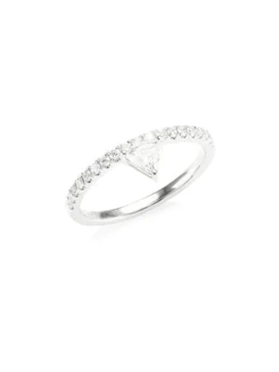 Shop Anita Ko Women's Diamond White Gold Triangle Ring