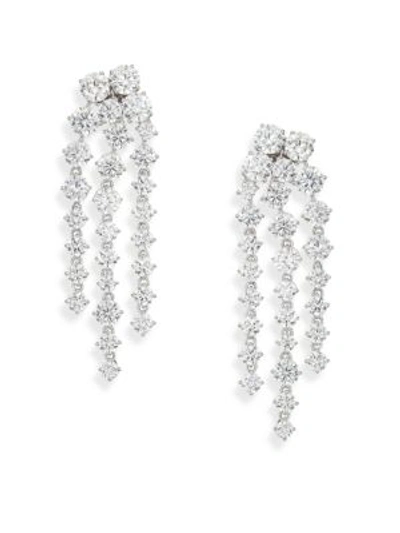 Shop Adriana Orsini Statement Pavé Chandelier Earrings In Silver