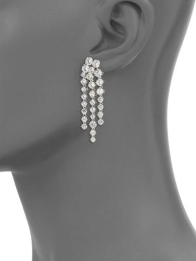 Shop Adriana Orsini Statement Pavé Chandelier Earrings In Silver