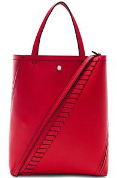 Shop Proenza Schouler Grained Leather Hex Tote In Red