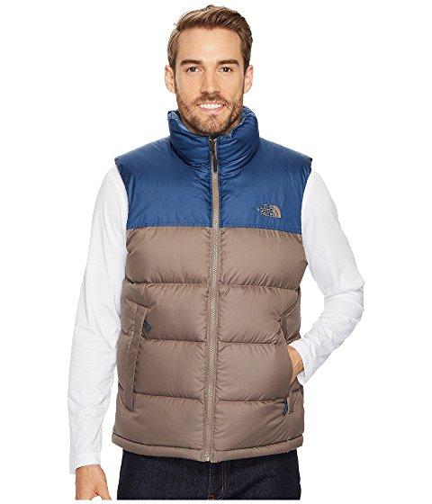 The North Face Nuptse Vest Falcon Brown Shady Blue Modesens