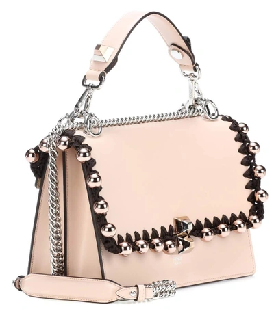 Shop Fendi Kan I Leather Shoulder Bag In Pink