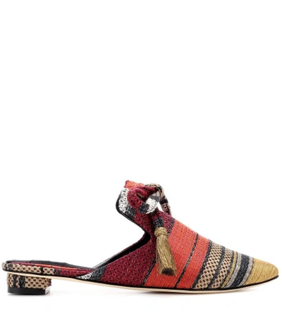 Shop Sanayi313 Drizza Striped Slippers In Multicoloured