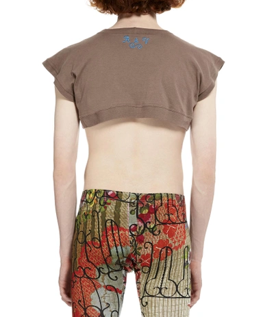 Shop Vivienne Westwood Getting Crop Top Brown