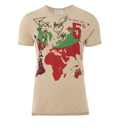Shop Vivienne Westwood Classic T World Map In Natural Brown