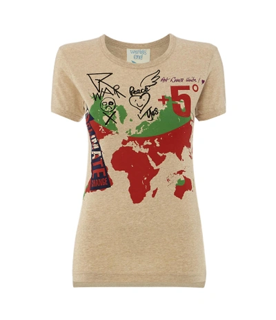 Shop Vivienne Westwood Classic T World Map In Natural Brown