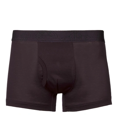 Shop Vivienne Westwood Burgundy Boxer Shorts