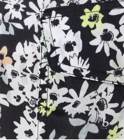 See By Chloé Floral-print Crepe De Chine Straight-leg Pants In Multicoloured