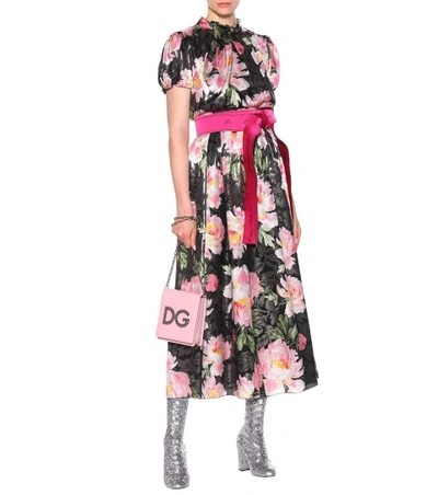 Shop Dolce & Gabbana Floral-printed Silk-blend Jumpsuit In Multicoloured