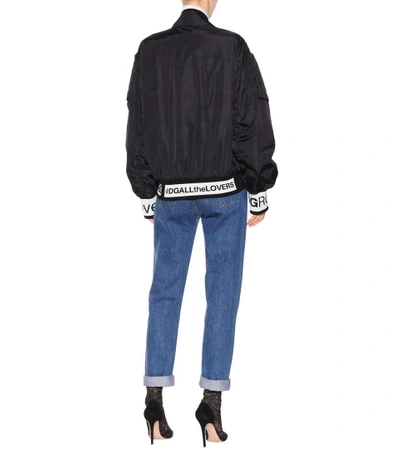 Shop Dolce & Gabbana Varsity Bomber Jacket In Black