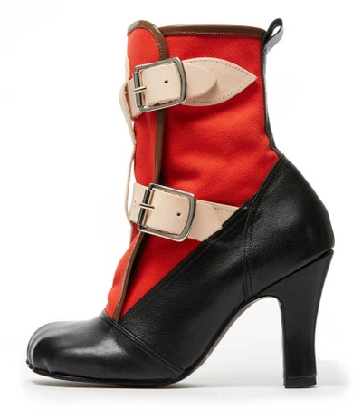 Shop Vivienne Westwood Bondage Boot In Black /red