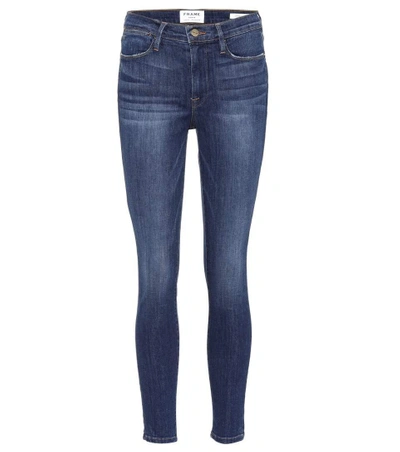 Shop Frame Le High Skinny Jeans In Blue
