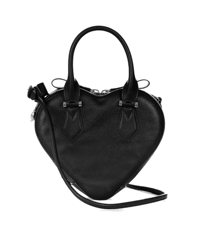 Shop Vivienne Westwood Johanna Heart Handbag In Black