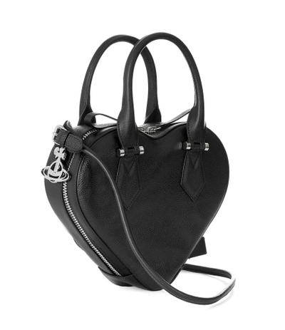 Shop Vivienne Westwood Johanna Heart Handbag In Black