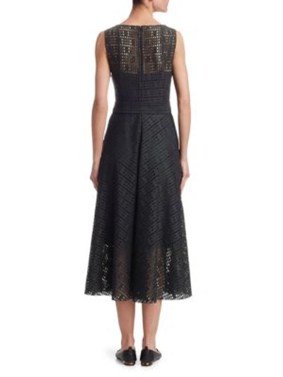 Shop Akris Punto Lace A-line Dress In Black