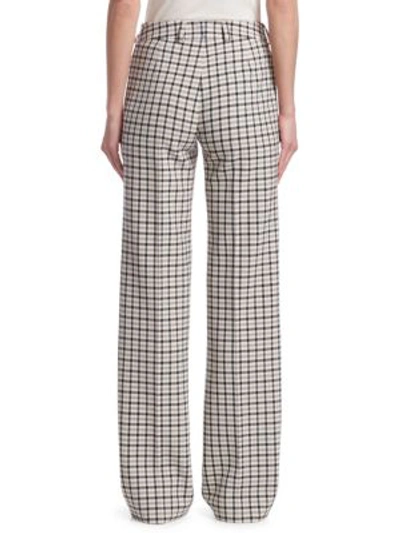 Shop Akris Punto Mikka Glen Check Pants In Rose Cream