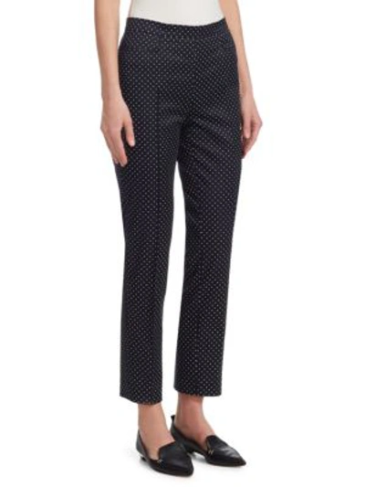 Shop Akris Punto Franca Micro Polka Dot Pants In Black Cream