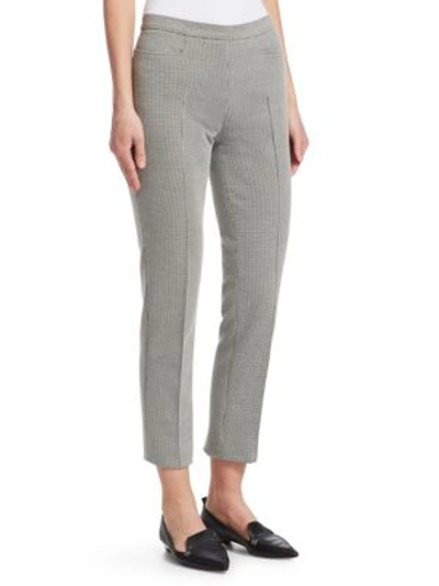 Shop Akris Punto Franca Houndstooth Cropped Trousers In Black Cream