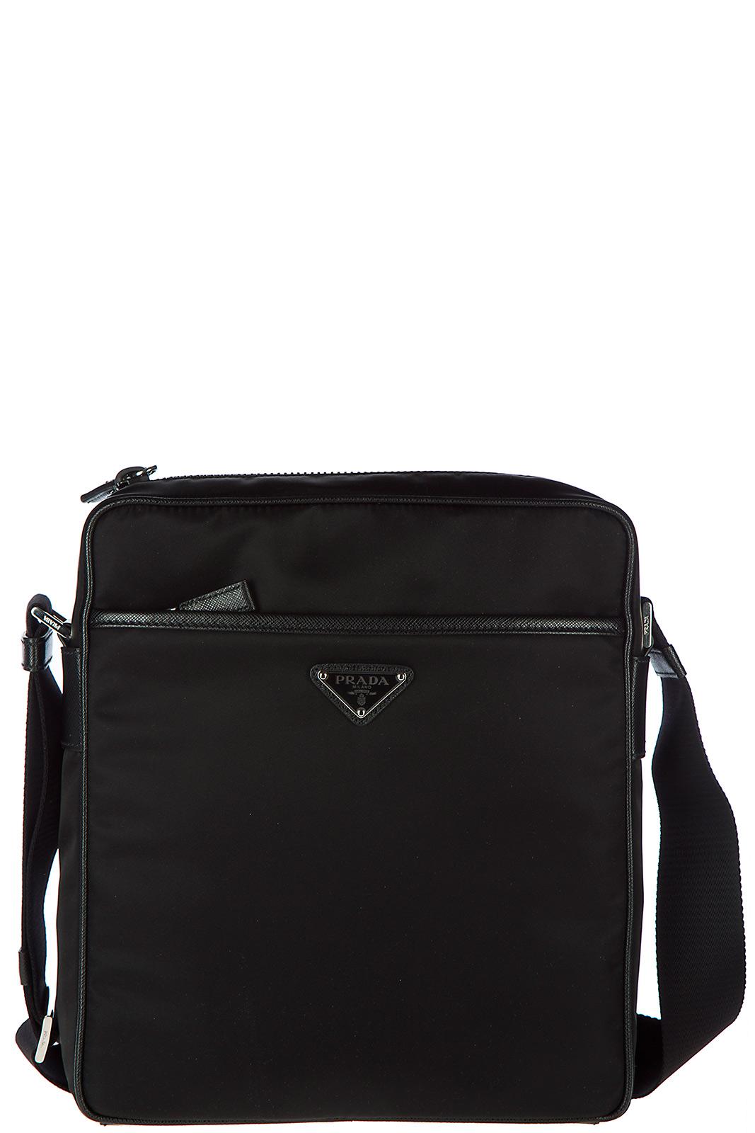 prada men's nylon messenger bag