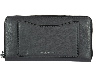 Shop Marc Jacobs Women's Wallet Coin Case Holder Purse Card Bifold In Grey