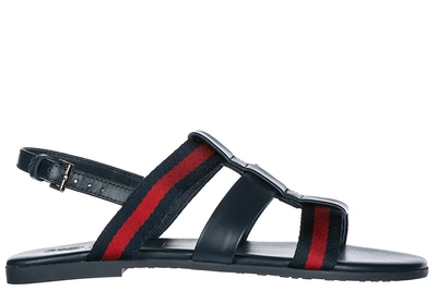 Shop Gucci Girls Sandals Baby Child Leather In Blue