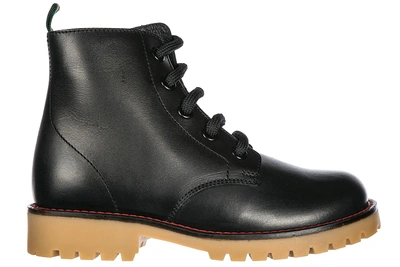 Shop Gucci Boys Shoes Baby Child  Boots Leather In Black