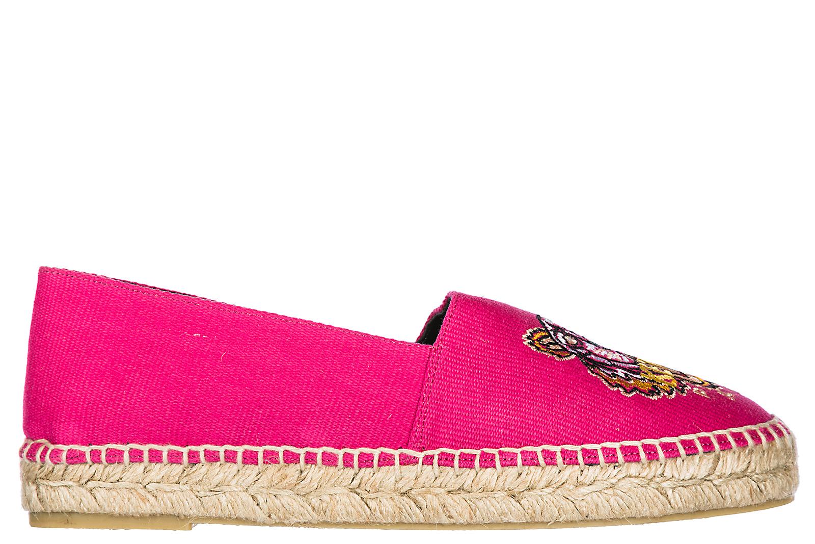 Kenzo Women's Cotton Espadrilles Slip On Shoes Tiger In Pink | ModeSens
