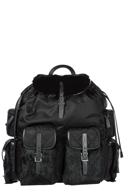 Shop Prada Men's Nylon Rucksack Backpack Travel In Black
