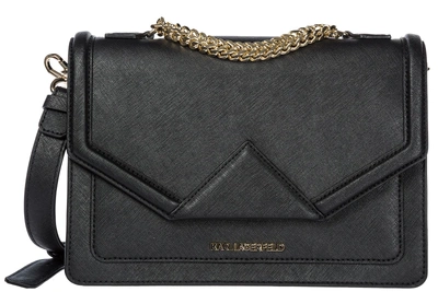 Shop Karl Lagerfeld Women's Handbag Cross-body Messenger Bag Purse In Black