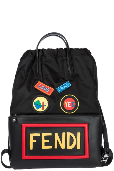 Shop Fendi Men's Rucksack Backpack Travel In Black