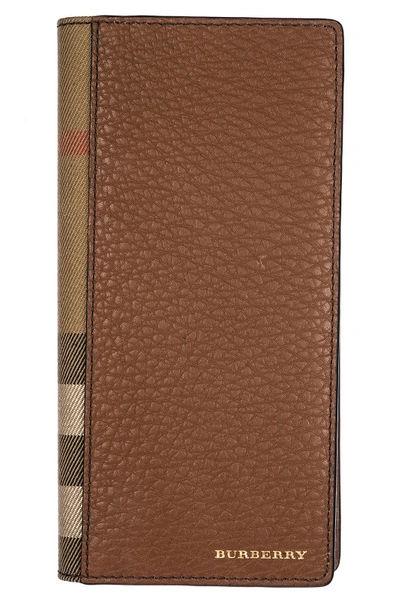 Shop Burberry Men's Genuine Leather Wallet Credit Card Bifold  Cavendish In Brown