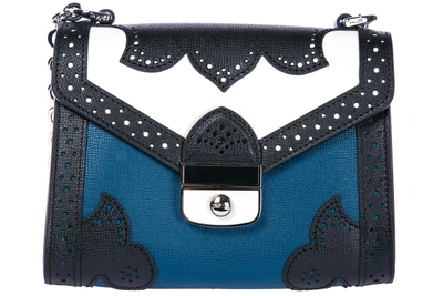 Shop Longchamp Women's Leather Cross-body Messenger Shoulder Bag In Blue