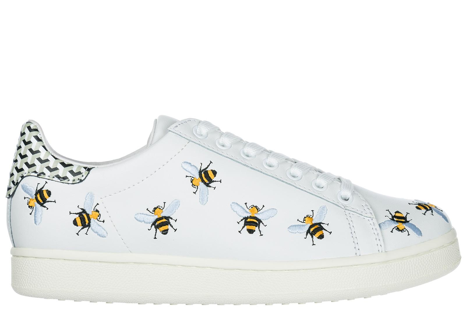 white trainers with bees