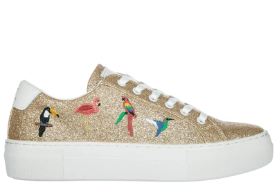 Shop Moa Master Of Arts Women's Shoes Leather Trainers Sneakers Victoria Tropical In Gold