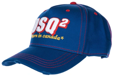Shop Dsquared2 Adjustable Men's Cotton Hat Baseball Cap Baseball In Blue
