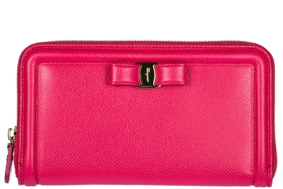 Shop Ferragamo Women's Wallet Leather Coin Case Holder Purse Card Bifold In Pink