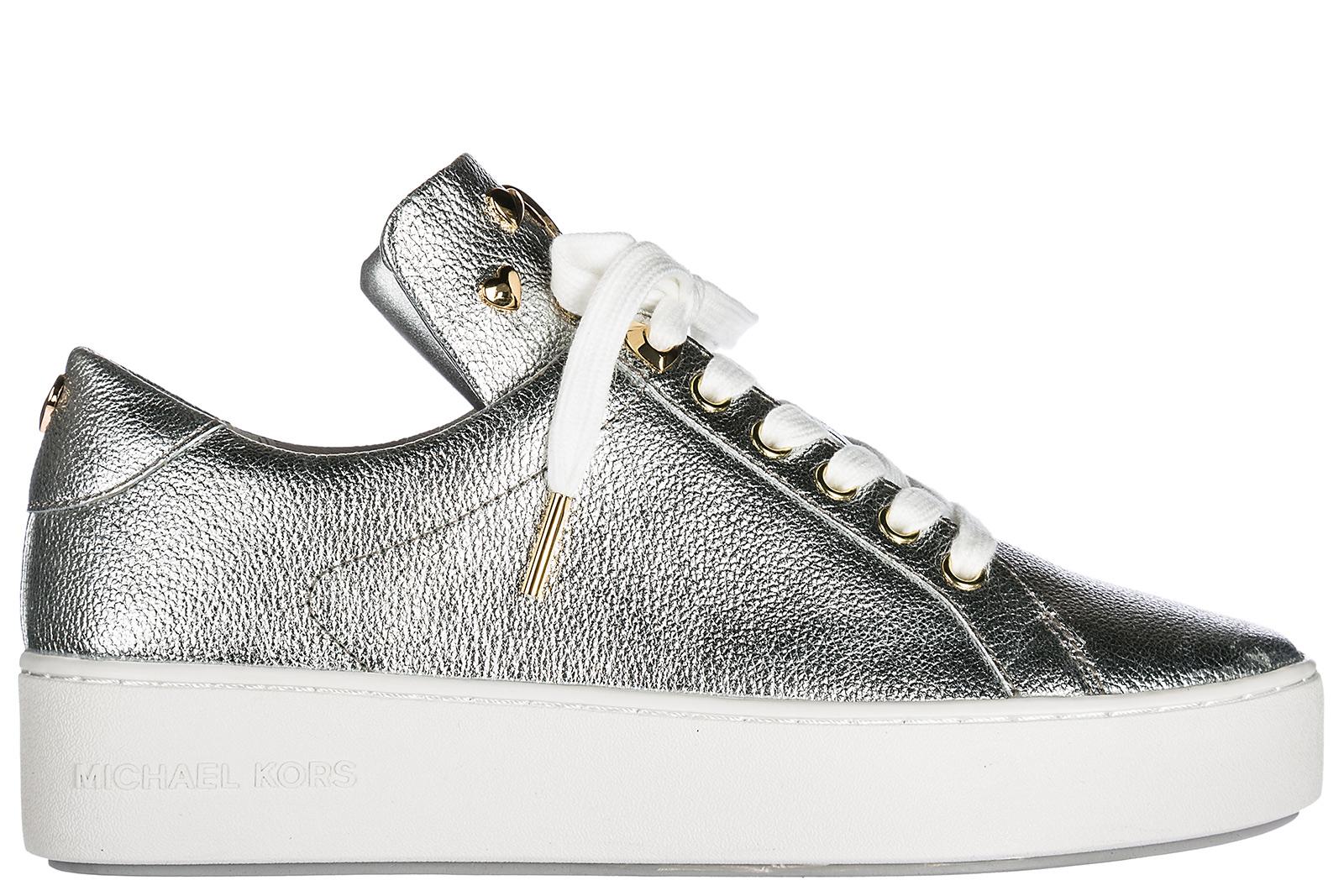 michael kors trainers womens silver