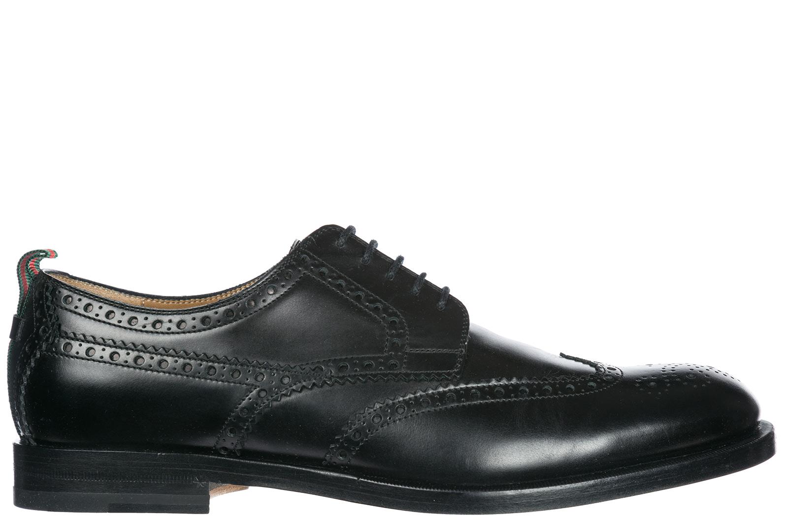 Gucci Herrenschuhe Leder Herren Business Schuhe Schnurschuhe Derby Brogue In Black Modesens