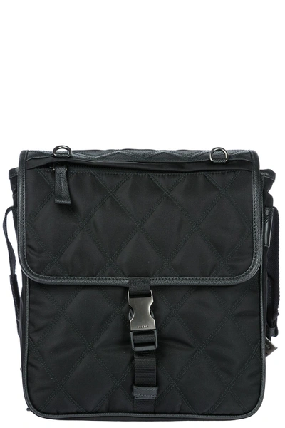 Shop Prada Men's Nylon Cross-body Messenger Shoulder Bag In Black