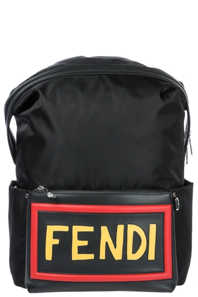 Shop Fendi Men's Nylon Rucksack Backpack Travel  Santander In Black