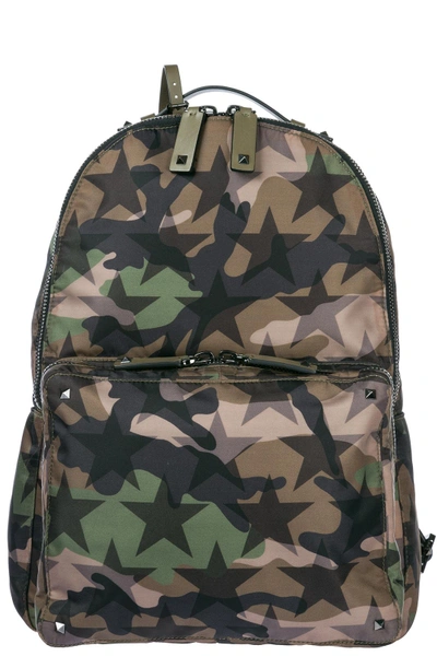 Shop Valentino Men's Nylon Rucksack Backpack Travel In Green