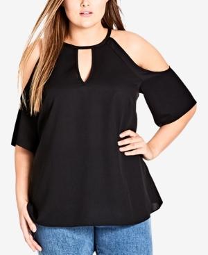 cold shoulder keyhole top
