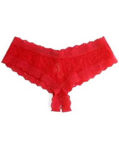 Hanky Panky After Midnight Crotchless Cheeky Hipster Lingerie 482921 In Red