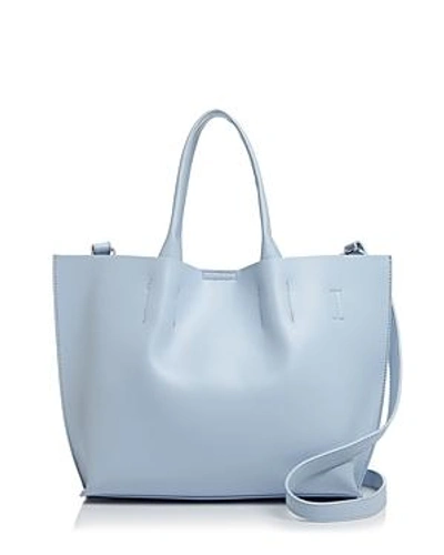 Shop Street Level Christine East/west Tote In Ice Blue/silver