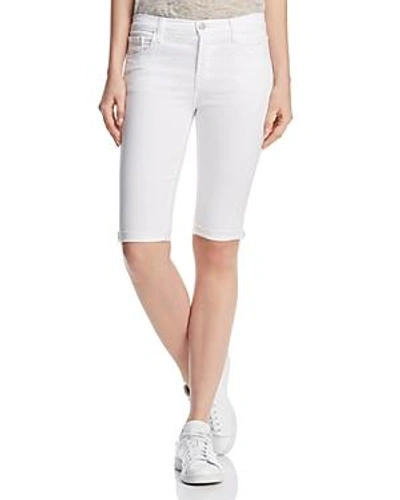 Shop J Brand 811 Bermuda Denim Shorts In Blanc