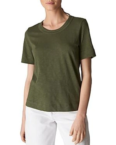 Shop Whistles Rosa Double-trimmed Tee In Khaki