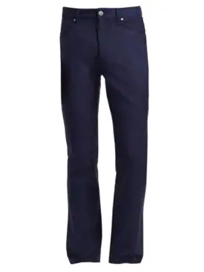 Shop Ermenegildo Zegna Classic Flannel Pants In Navy